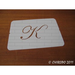 Pochoir Monogramme Script - Lettre K en 5cm (0634)