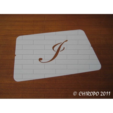 Pochoir Monogramme Script - Lettre J en 5cm (0634) Pochoir Monogramme Script - Lettre J en 5cm (0634)