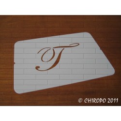 Pochoir Monogramme Script - Lettre T en 5cm (0634)