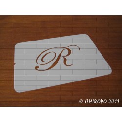 Pochoir Monogramme Script - Lettre R en 5cm (0634)