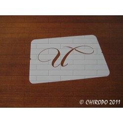 Pochoir Monogramme Chopin - Lettre U en 5cm (0649)