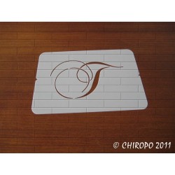 Pochoir Monogramme Chopin - Lettre T en 5cm (0649)