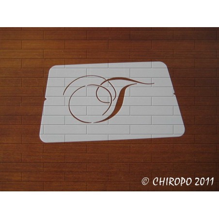 Pochoir Monogramme Chopin - Lettre T en 5cm (0649) Pochoir Monogramme Chopin - Lettre T en 5cm (0649)