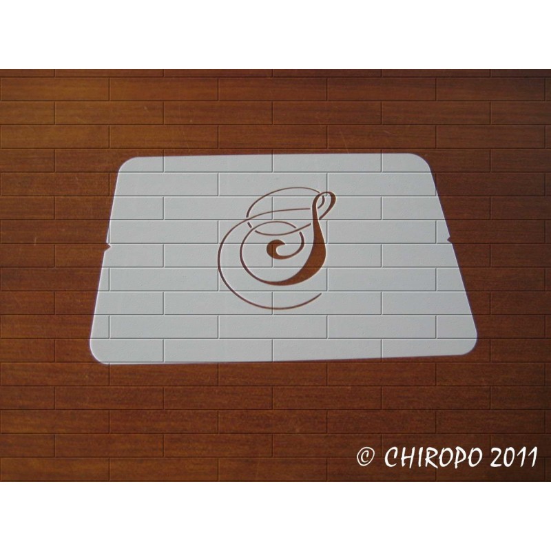 Pochoir Monogramme Chopin - Lettre S en 5cm (0649) Pochoir Monogramme Chopin - Lettre S en 5cm (0649)