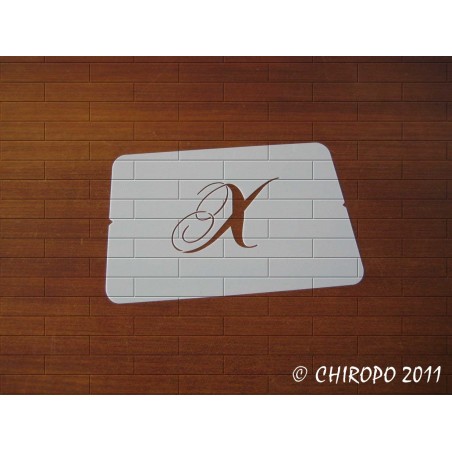 Pochoir Monogramme Chopin - Lettre X en 5cm (0649) Pochoir Monogramme Chopin - Lettre X en 5cm (0649)