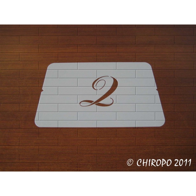 Pochoir Monogramme Chopin - Lettre Q en 5cm (0649)