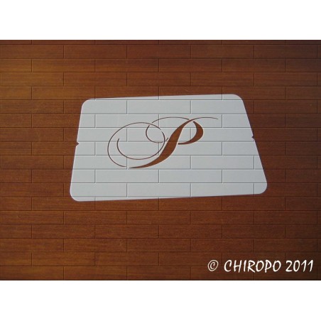 Pochoir Monogramme Chopin - Lettre P en 5cm (0649) Pochoir Monogramme Chopin - Lettre P en 5cm (0649)
