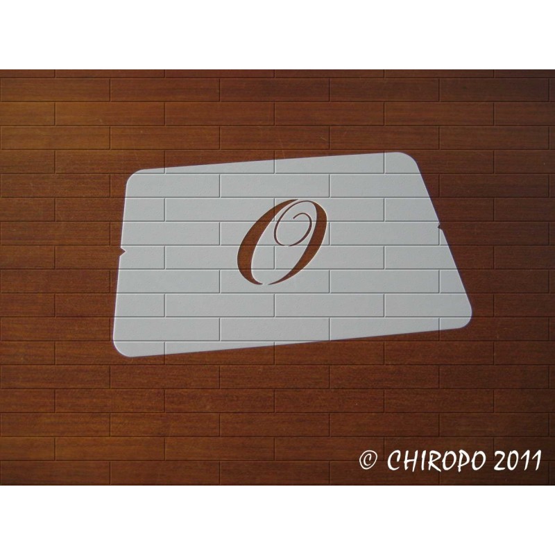 Pochoir Monogramme Chopin - Lettre O en 5cm (0649)