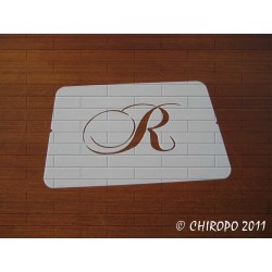 Pochoir Monogramme Chopin - Lettre R en 5cm (0649)