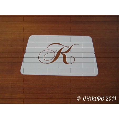 Pochoir Monogramme Chopin - Lettre K en 5cm (0649)