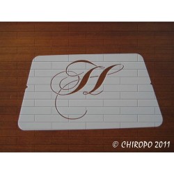 Pochoir Monogramme Chopin - Lettre H en 5cm (0649)