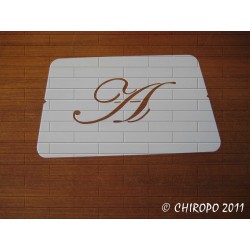 Pochoir Monogramme Script - Lettre A en 5cm (0634)