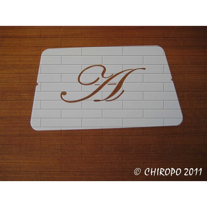 Pochoir Monogramme Script - Lettre A en 5cm (0634)