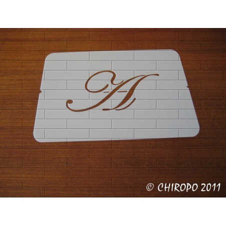 Pochoir Monogramme Script - Lettre A en 5cm (0634) Pochoir Monogramme Script - Lettre A en 5cm (0634)