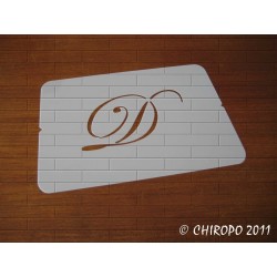 Pochoir Monogramme Script - Lettre D en 5cm (0634)