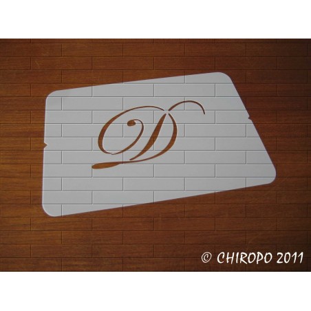 Pochoir Monogramme Script - Lettre D en 5cm (0634) Pochoir Monogramme Script - Lettre D en 5cm (0634)