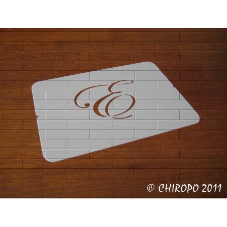 Pochoir Monogramme Script - Lettre E en 5cm (0634) Pochoir Monogramme Script - Lettre E en 5cm (0634)