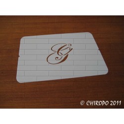 Pochoir Monogramme Script - Lettre G en 5cm (0634)