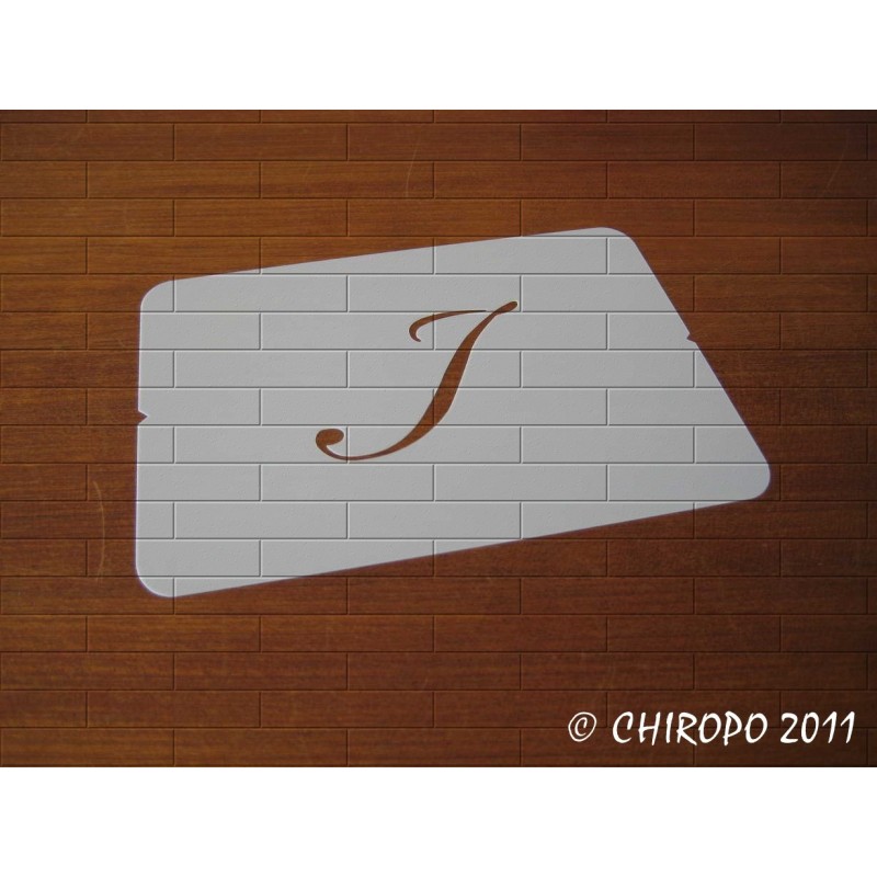 Pochoir Monogramme Script - Lettre I en 5cm (0634)
