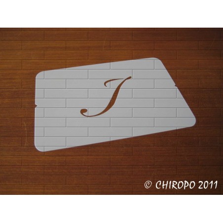 Pochoir Monogramme Script - Lettre I en 5cm (0634) Pochoir Monogramme Script - Lettre I en 5cm (0634)