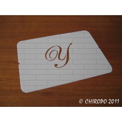 Pochoir Monogramme Script - Lettre Y en 5cm (0634)