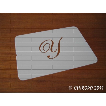 Pochoir Monogramme Script - Lettre Y en 5cm (0634) Pochoir Monogramme Script - Lettre Y en 5cm (0634)