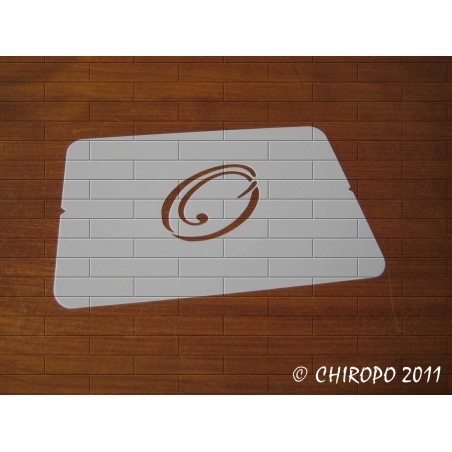 Pochoir Monogramme Script - Lettre O en 5cm (0634) Pochoir Monogramme Script - Lettre O en 5cm (0634)