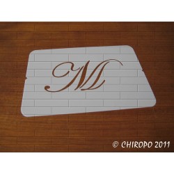 Pochoir Monogramme Script - Lettre M en 5cm (0634)