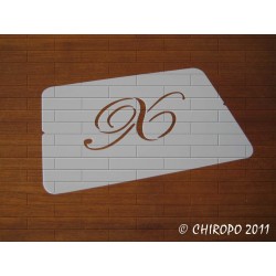 Pochoir Monogramme Script - Lettre X en 5cm (0634)