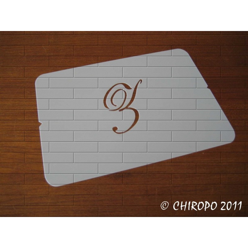 Pochoir Monogramme Script - Lettre Z en 5cm (0634) Pochoir Monogramme Script - Lettre Z en 5cm (0634)