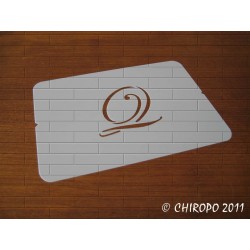 Pochoir Monogramme Script - Lettre Q en 5cm (0634)