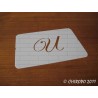 Pochoir Monogramme Script - Lettre U en 5cm (0634)