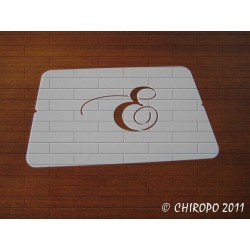 Pochoir Monogramme Chopin - Lettre E en 5cm (0649)