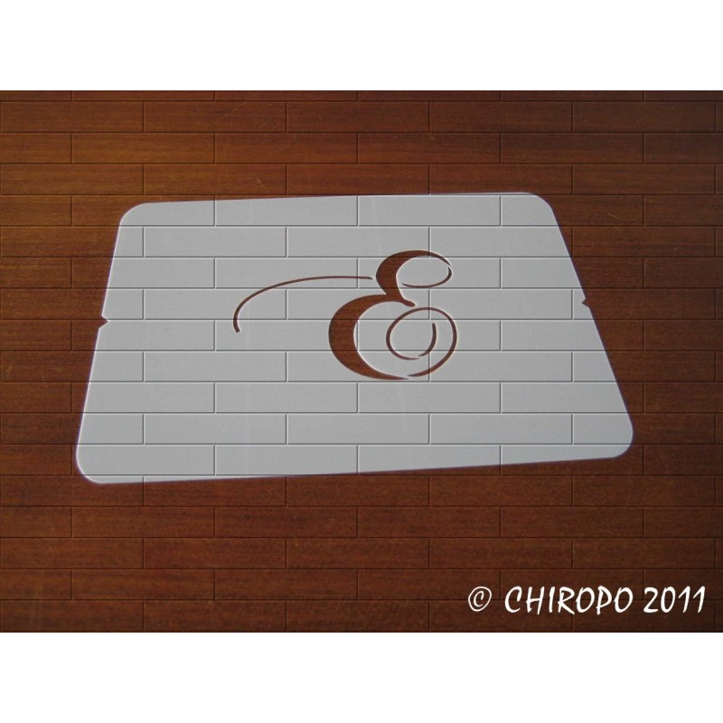 Pochoir Monogramme Chopin - Lettre E en 5cm (0649)