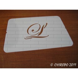 Pochoir Monogramme Script - Lettre L en 5cm (0634)