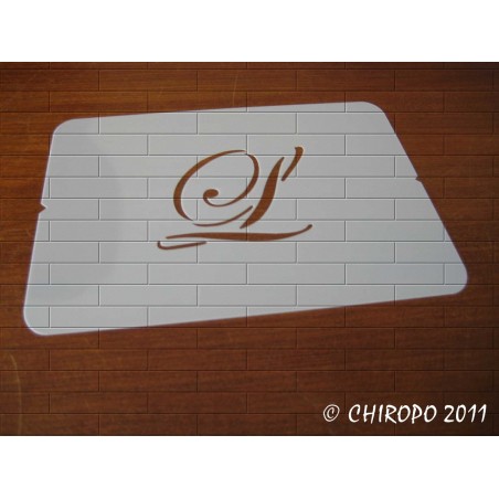 Pochoir Monogramme Script - Lettre L en 5cm (0634) Pochoir Monogramme Script - Lettre L en 5cm (0634)