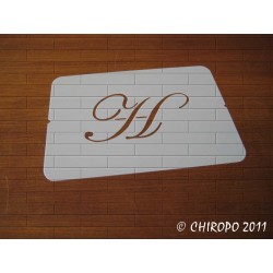 Pochoir Monogramme Script - Lettre H en 5cm (0634)