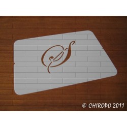 Pochoir Monogramme Script - Lettre S en 5cm (0634)