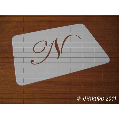 Pochoir Monogramme Script - Lettre C en 5cm (0634) Pochoir Monogramme Script - Lettre C en 5cm (0634)