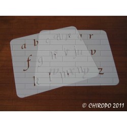 Pochoir alphabet - Courbes minuscule - 3cm (0644)