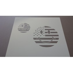 Pochoir Smiley USA (00076)