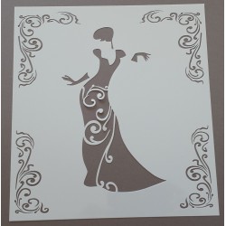 Pochoir  Dame élégante 1 (00067)