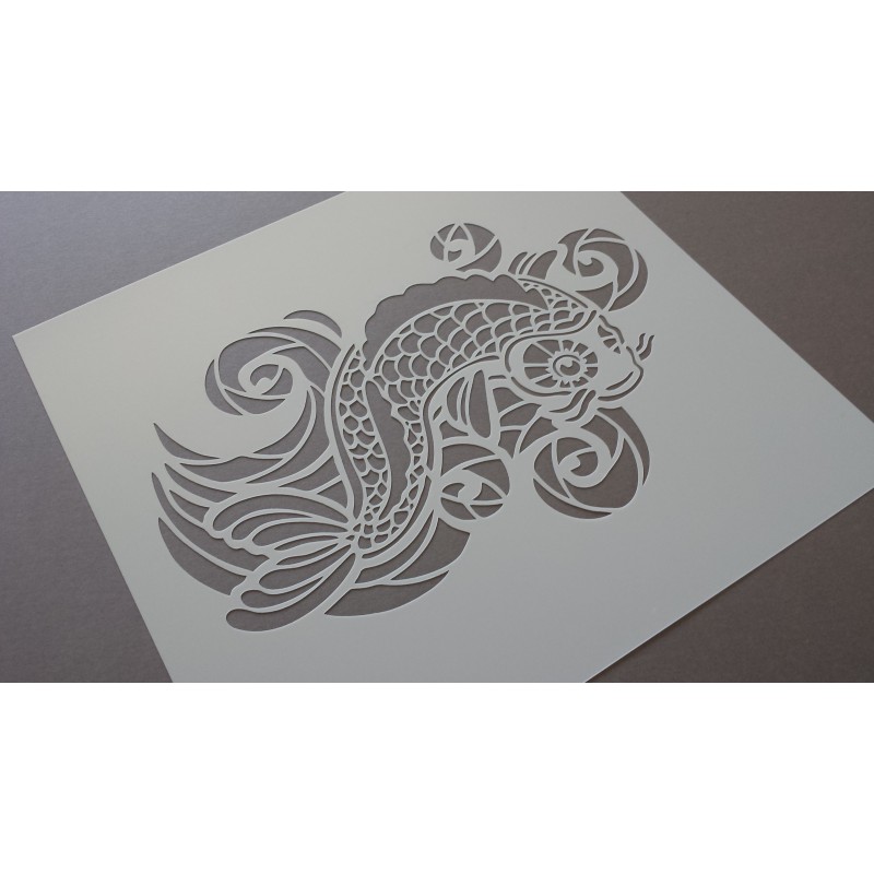 Pochoir Poisson Koi (00107) Pochoir Poisson Koi (00107)