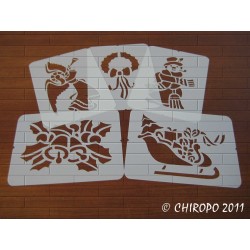 5 Pochoirs de Noël (Lot1)