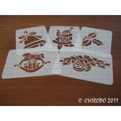 5 Pochoirs de Noël (Lot2)