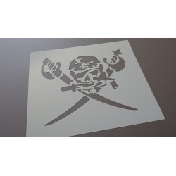Pochoir Tête de mort pirate (00099)