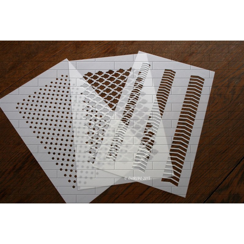 3 pochoirs masks pour le scrap (Mask004-006) 3 pochoirs masks pour le scrap (Mask004-006)