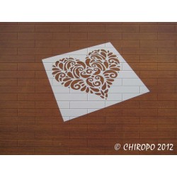Pochoir coeur de poète (07279)