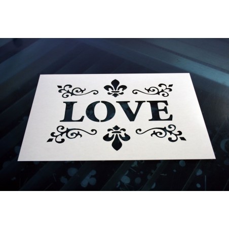 Pochoir - Love vintage (00125) Pochoir - Love vintage (00125)