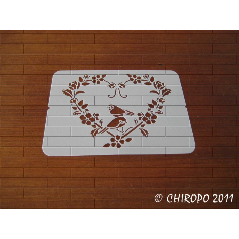 Pochoir Mini coeur 4 - Baroque (06571)